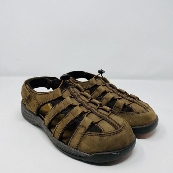 Drew Barefoot Freedom Size 9.5 WW Double Wide Element Sandals Brown - Picture 1 of 5